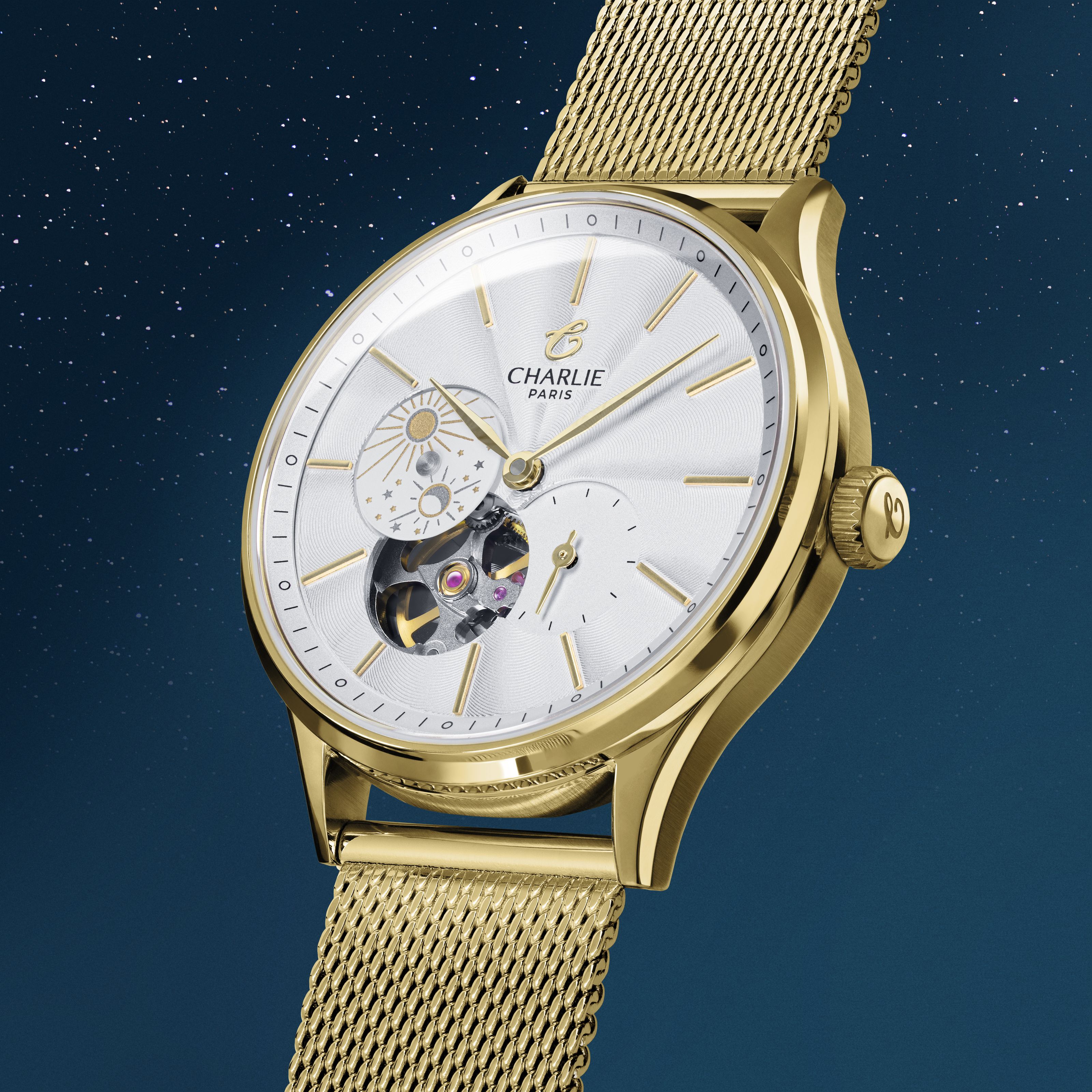 INITIAL 36 - Cœur Ouvert Jour/Nuit - Doré