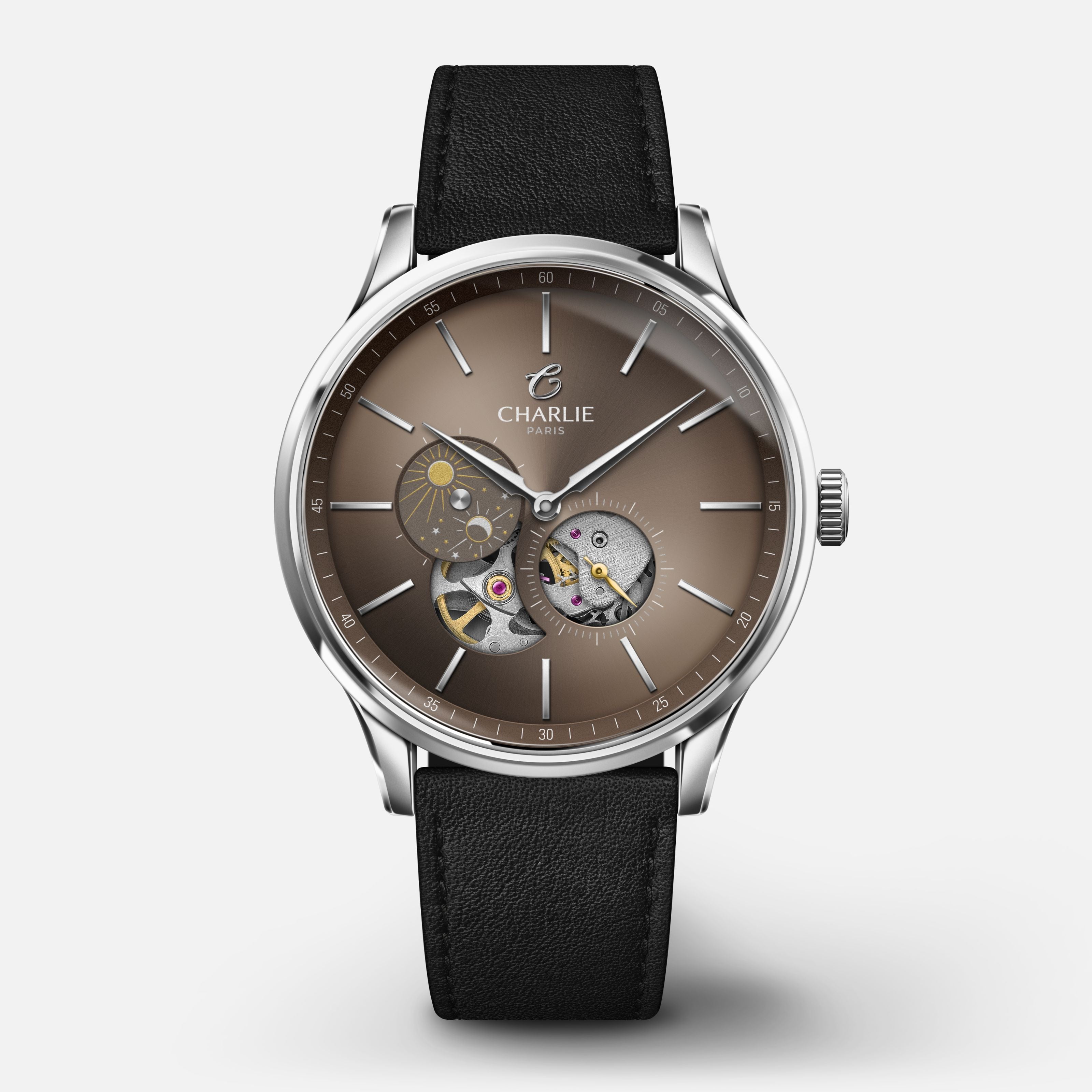 INITIAL - Cœur Ouvert Jour/Nuit - Taupe