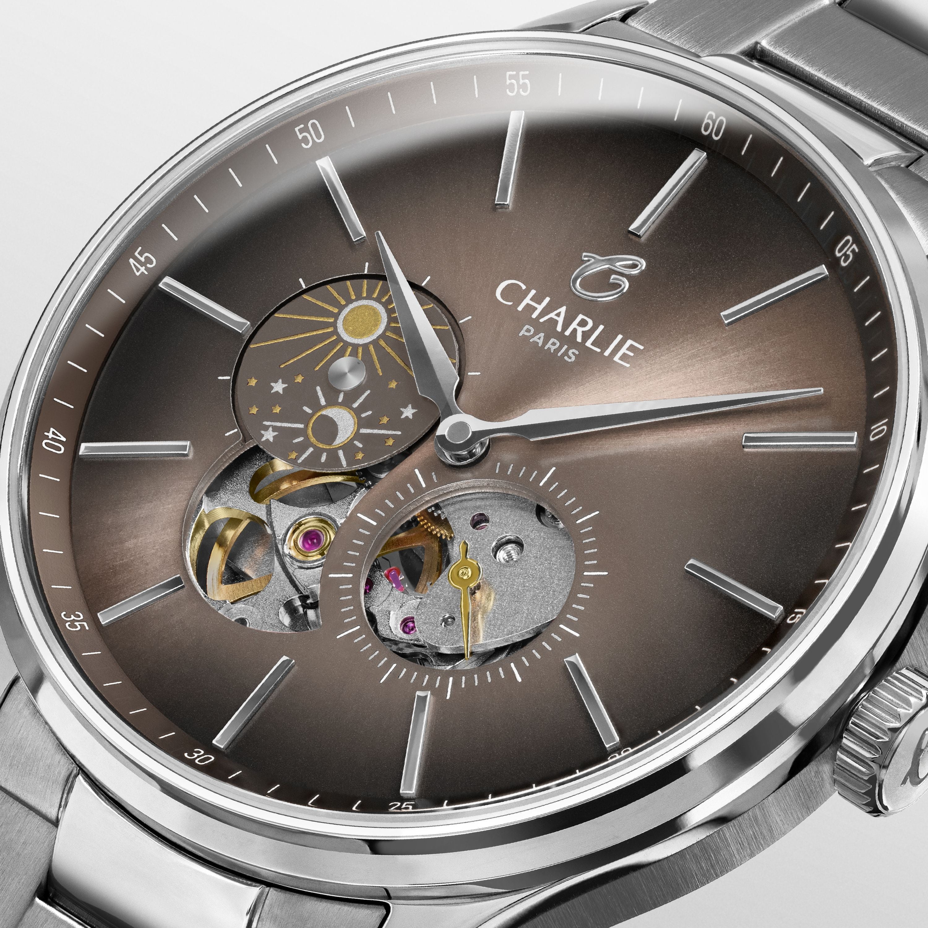 INITIAL - Cœur Ouvert Jour/Nuit - Taupe