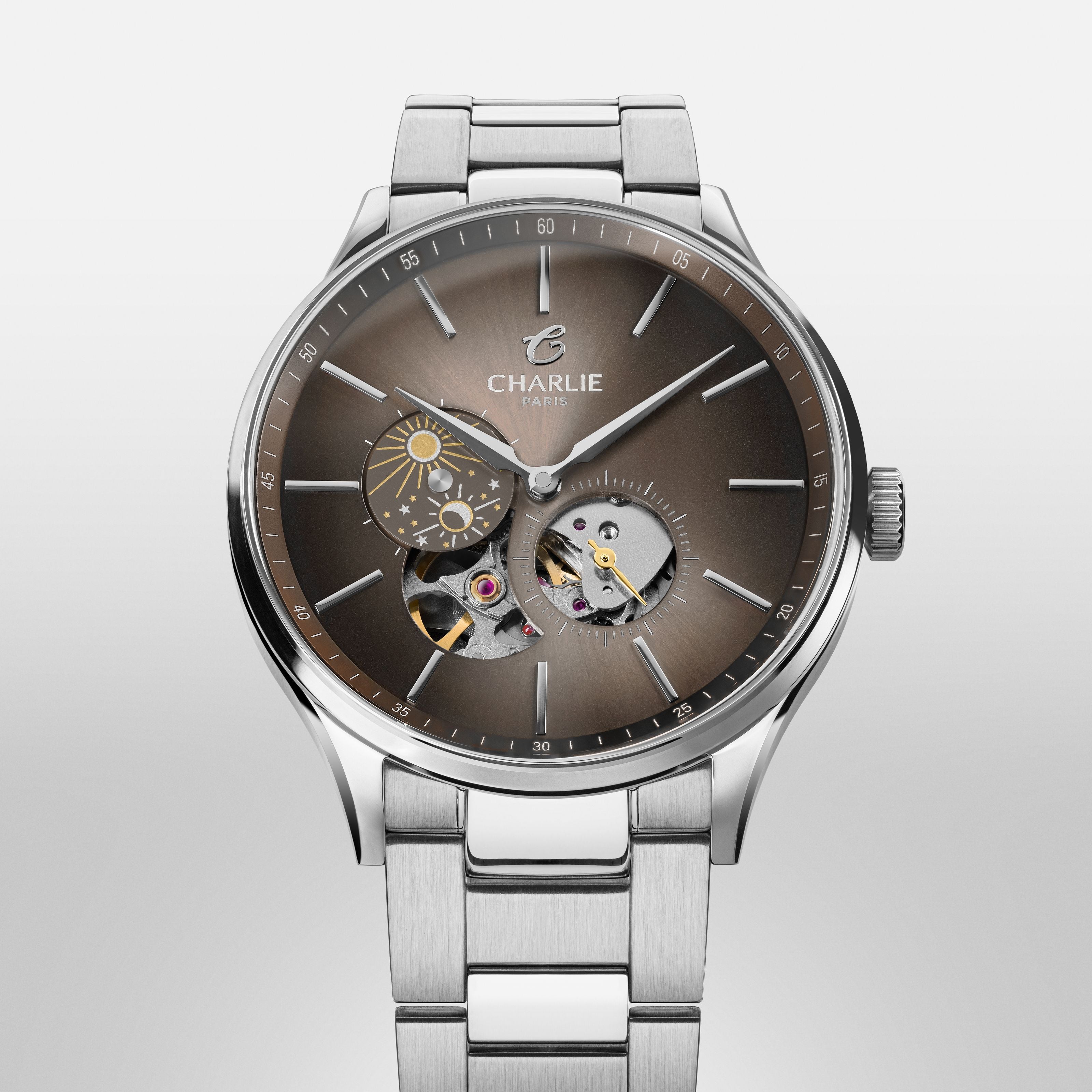 INITIAL - Cœur Ouvert Jour/Nuit - Taupe