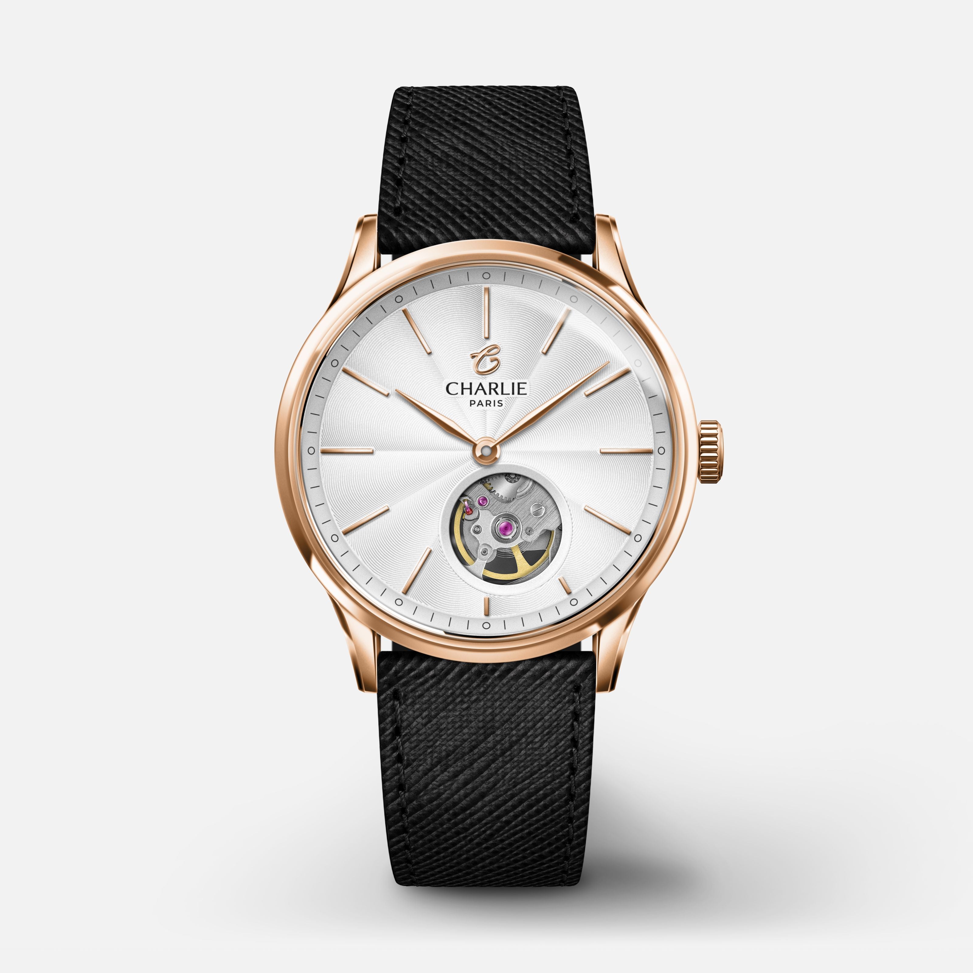 INITIAL 35 - Automatic Open Heart - Rose gold