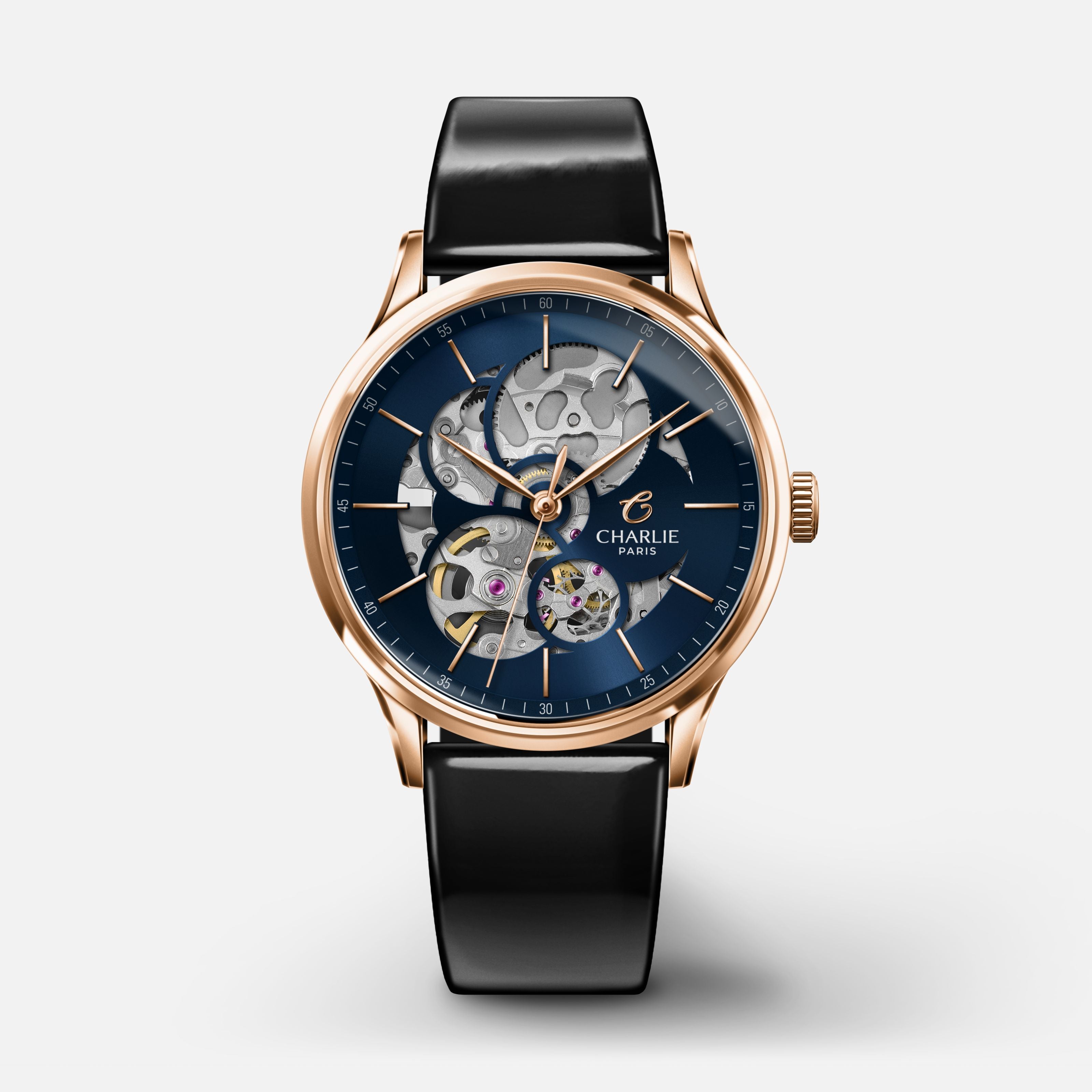 <tc>INITIAL</tc> 36 - Durchbrochenes Muster - Roségold/Blau