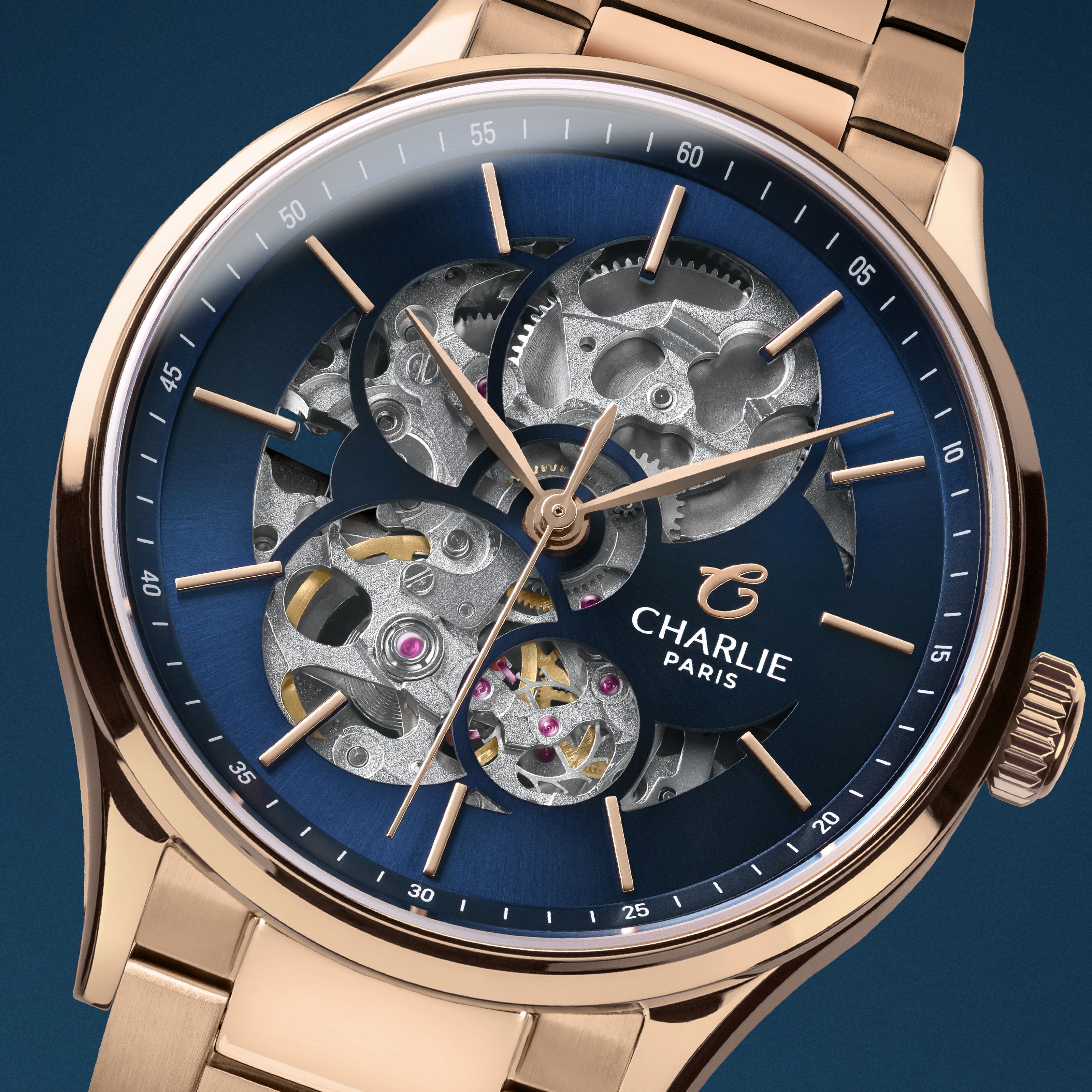 <tc>INITIAL</tc> 36 - Calado - Oro rosa/Azul