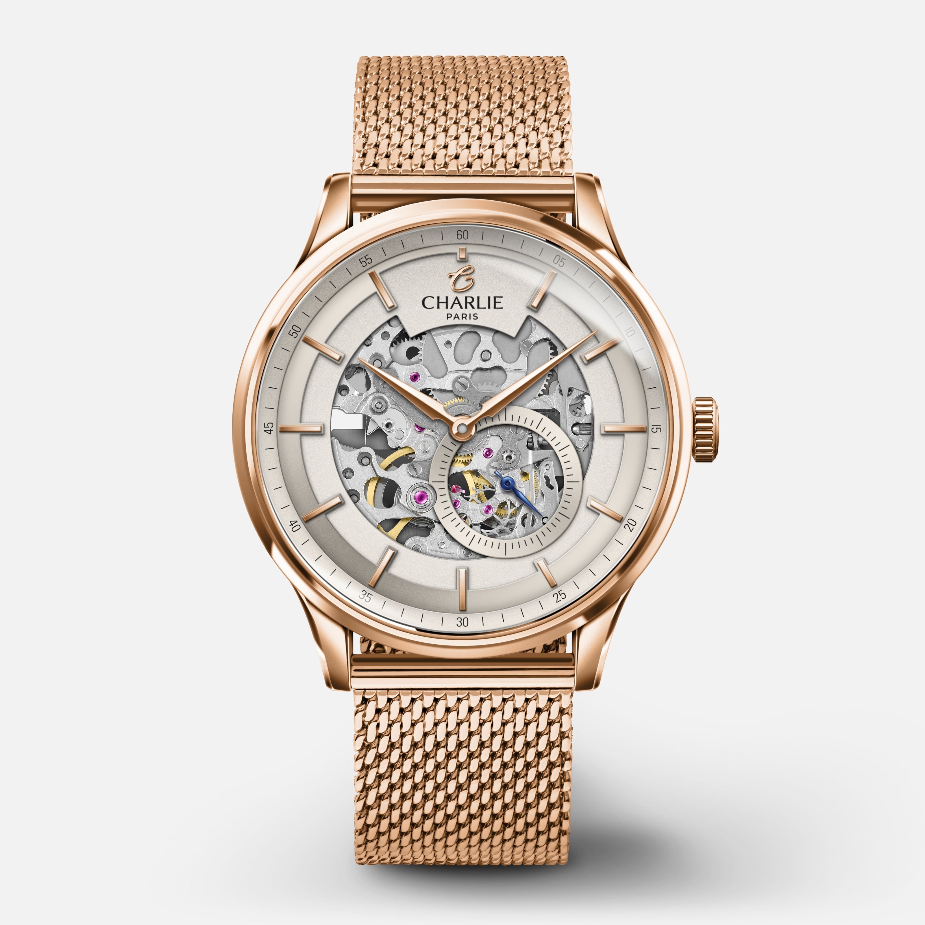 INITIAL - Skeleton - Rose Gold