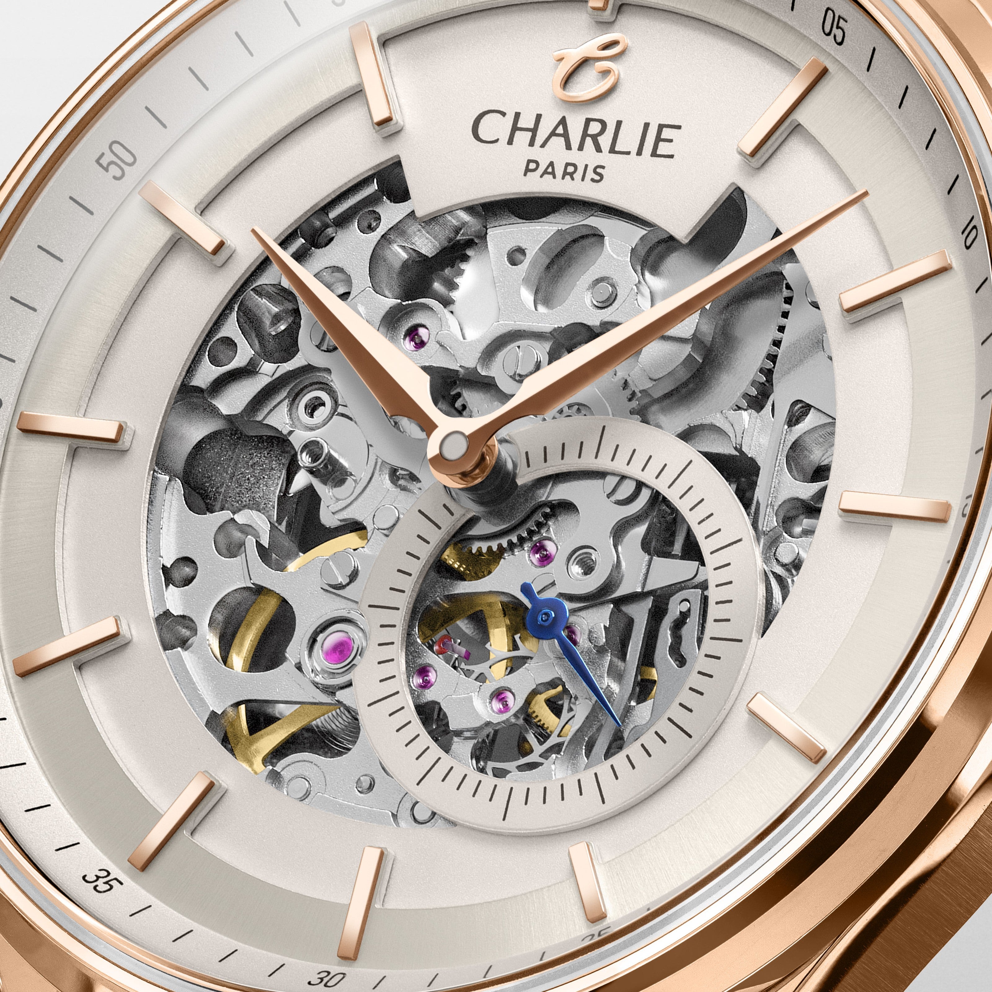 INITIAL - Skeleton - Rose Gold