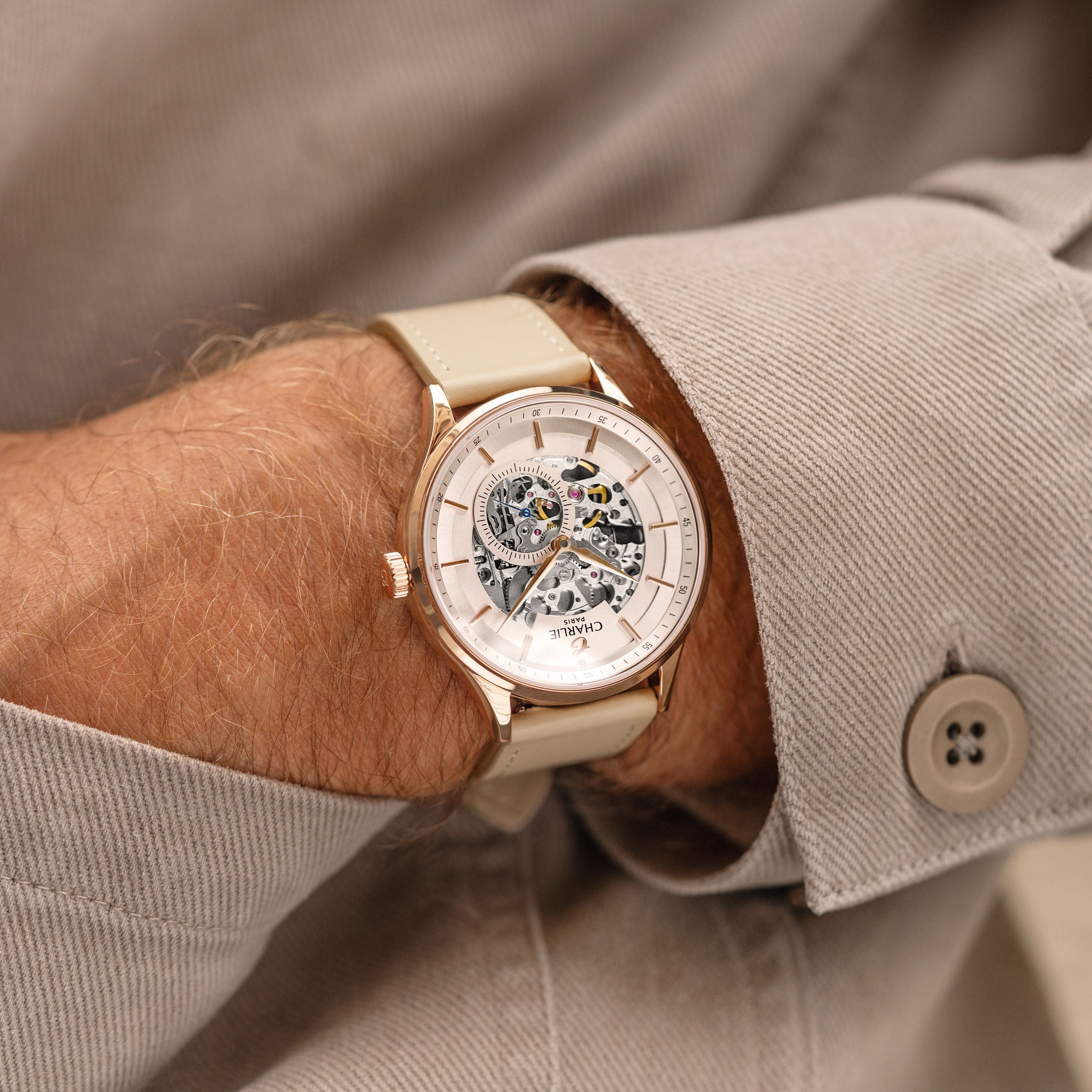 20mm sand leather strap