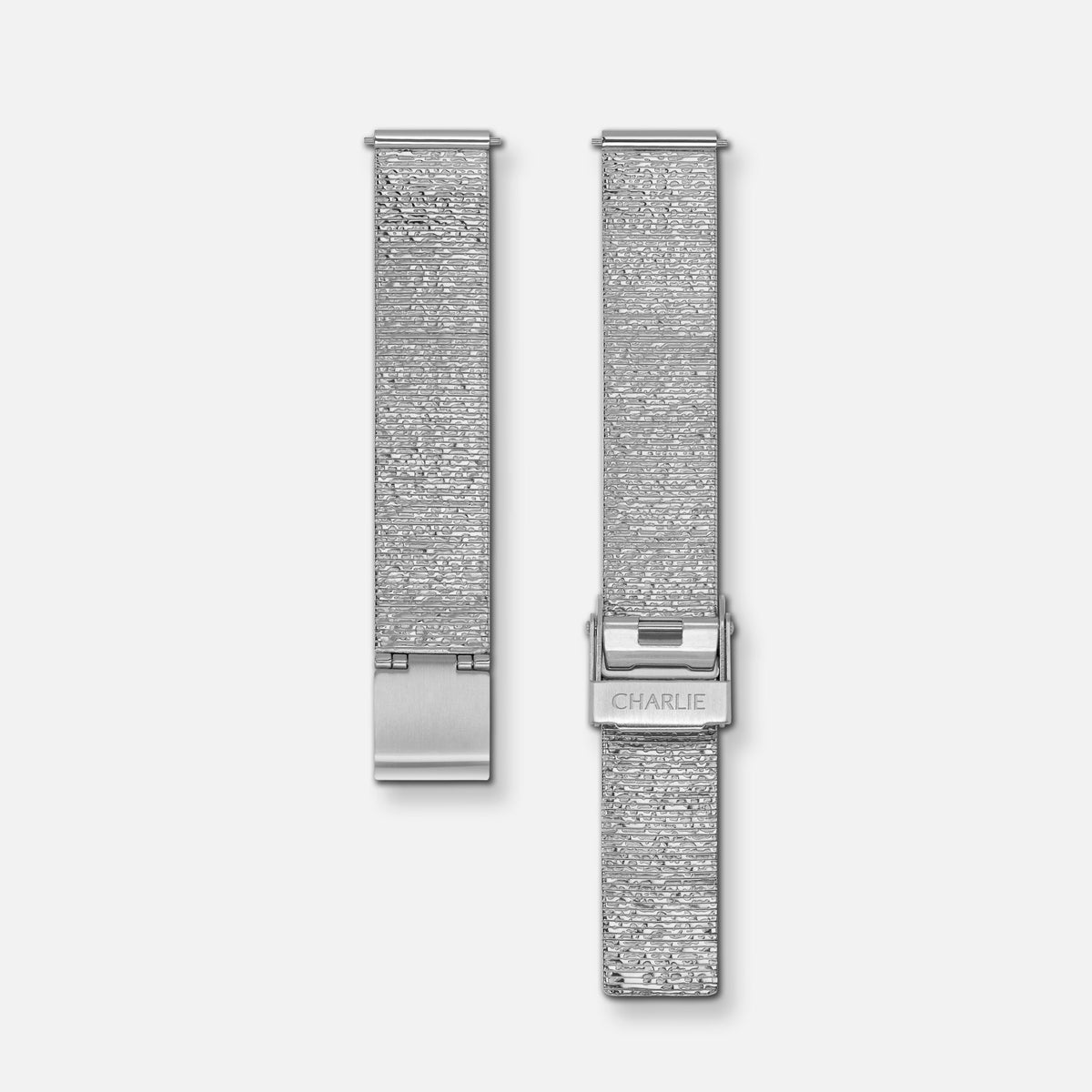 Bracelet en maille martelée acier 14mm