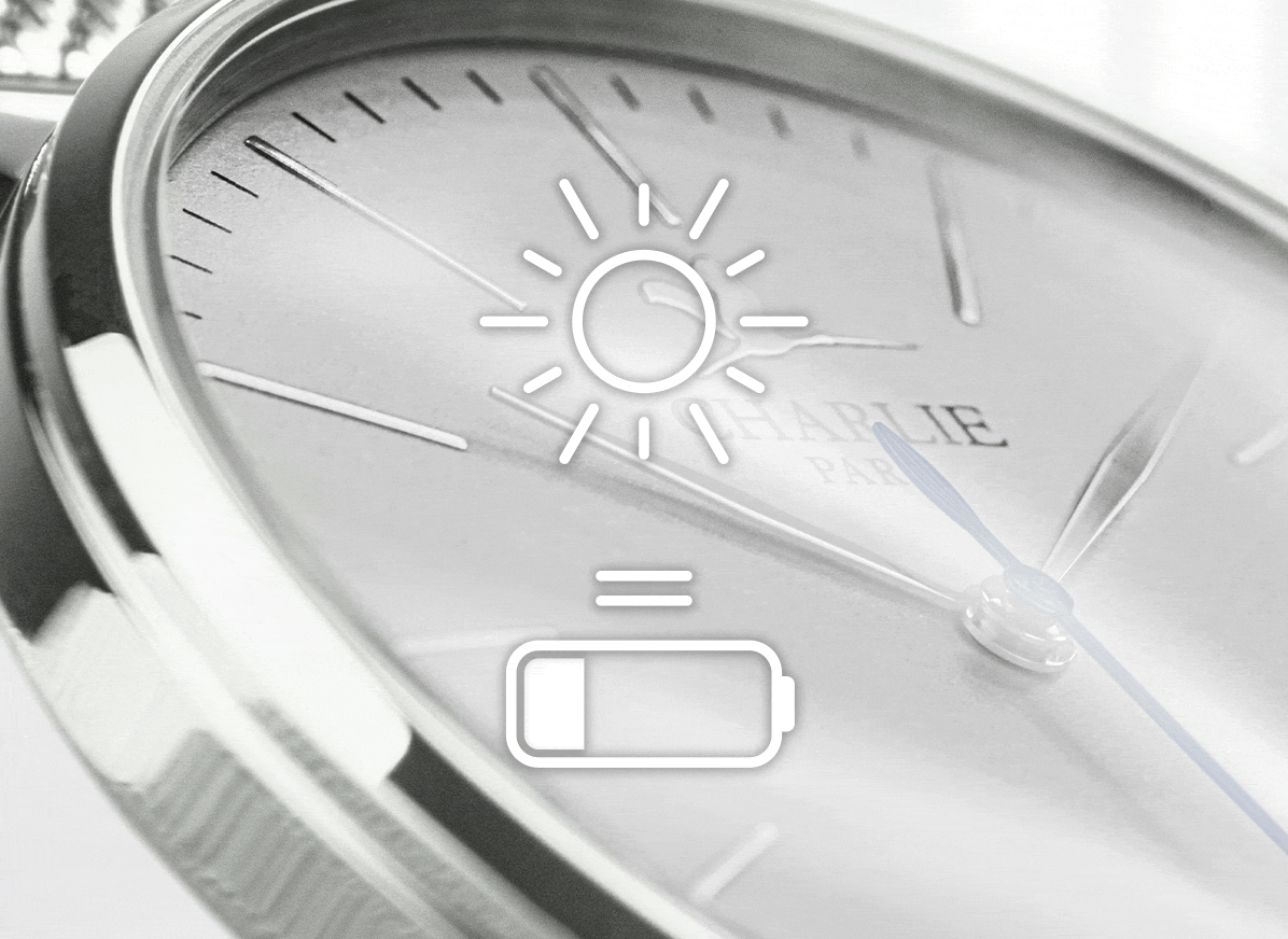cadran montre solaire blanc 