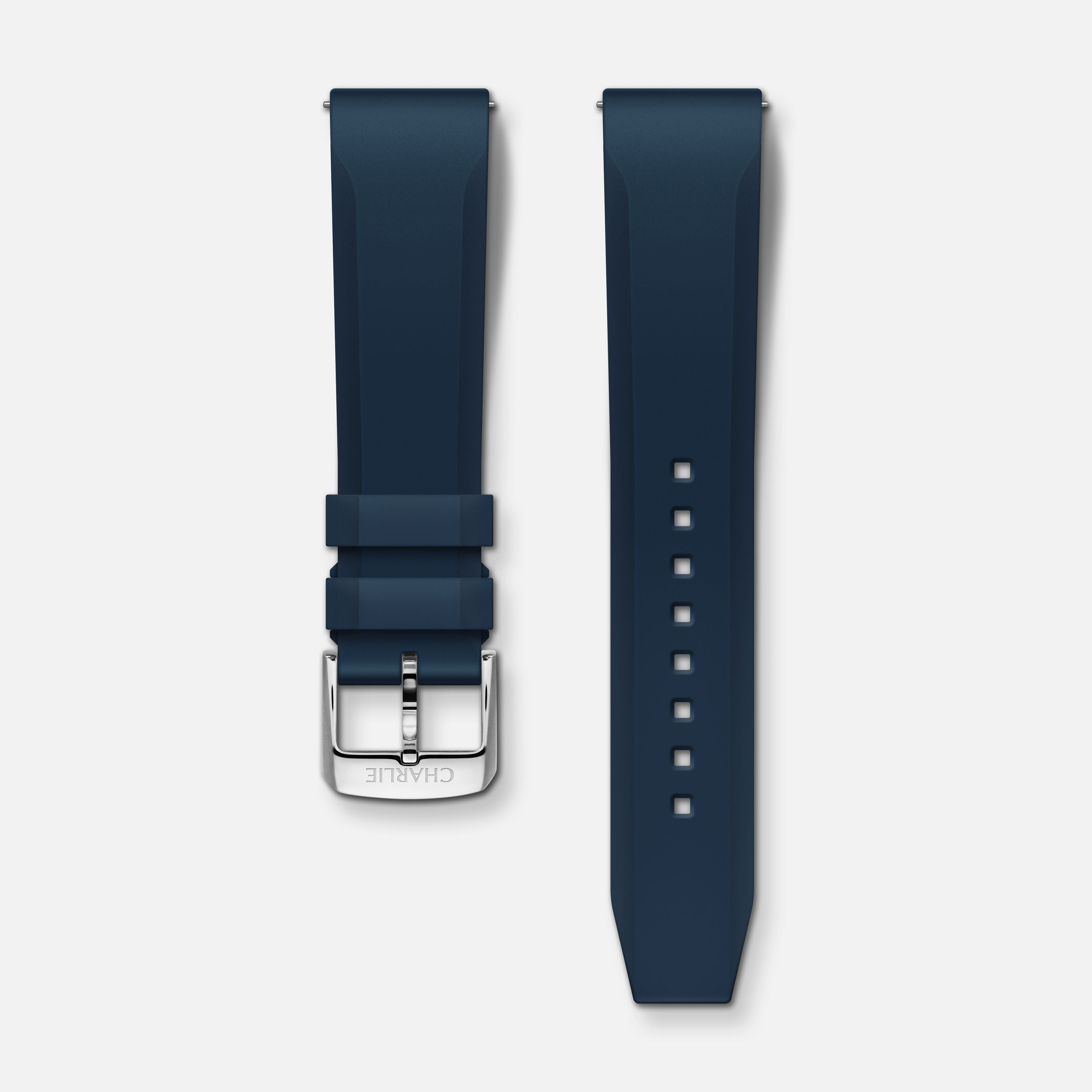 Blue rubber strap 20mm