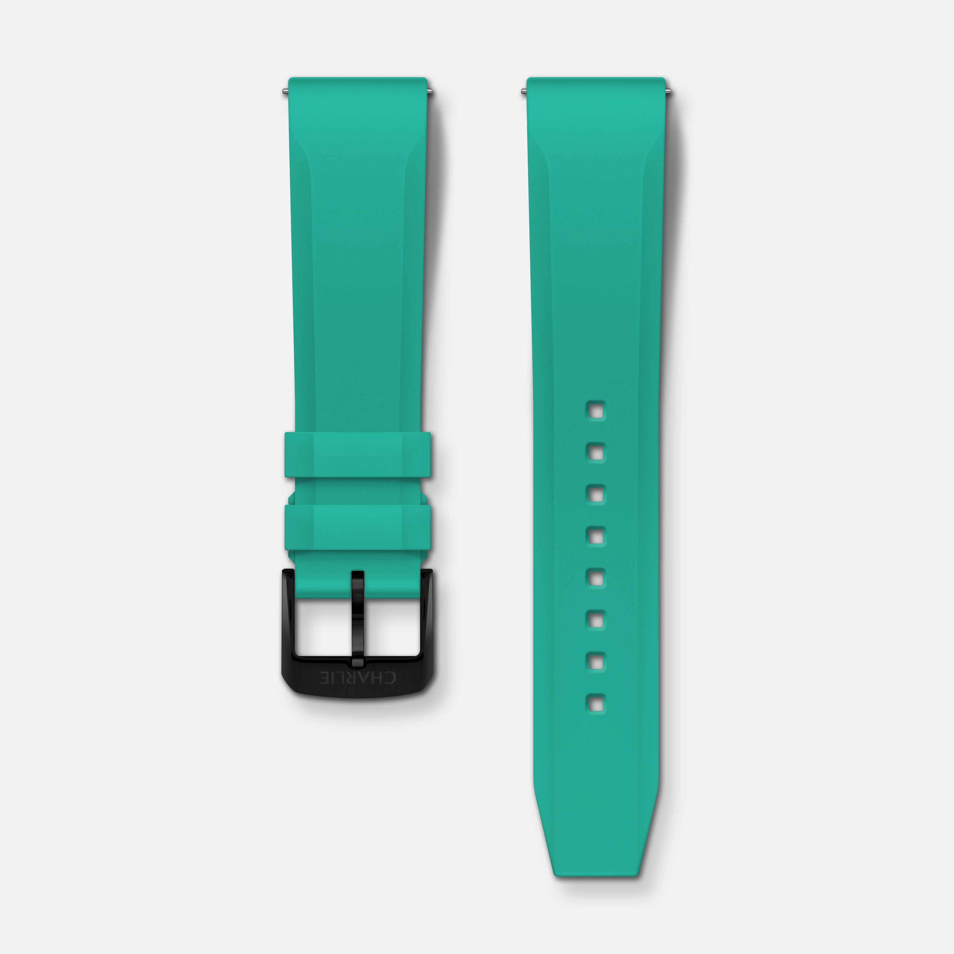 Turquoise rubber strap 20mm