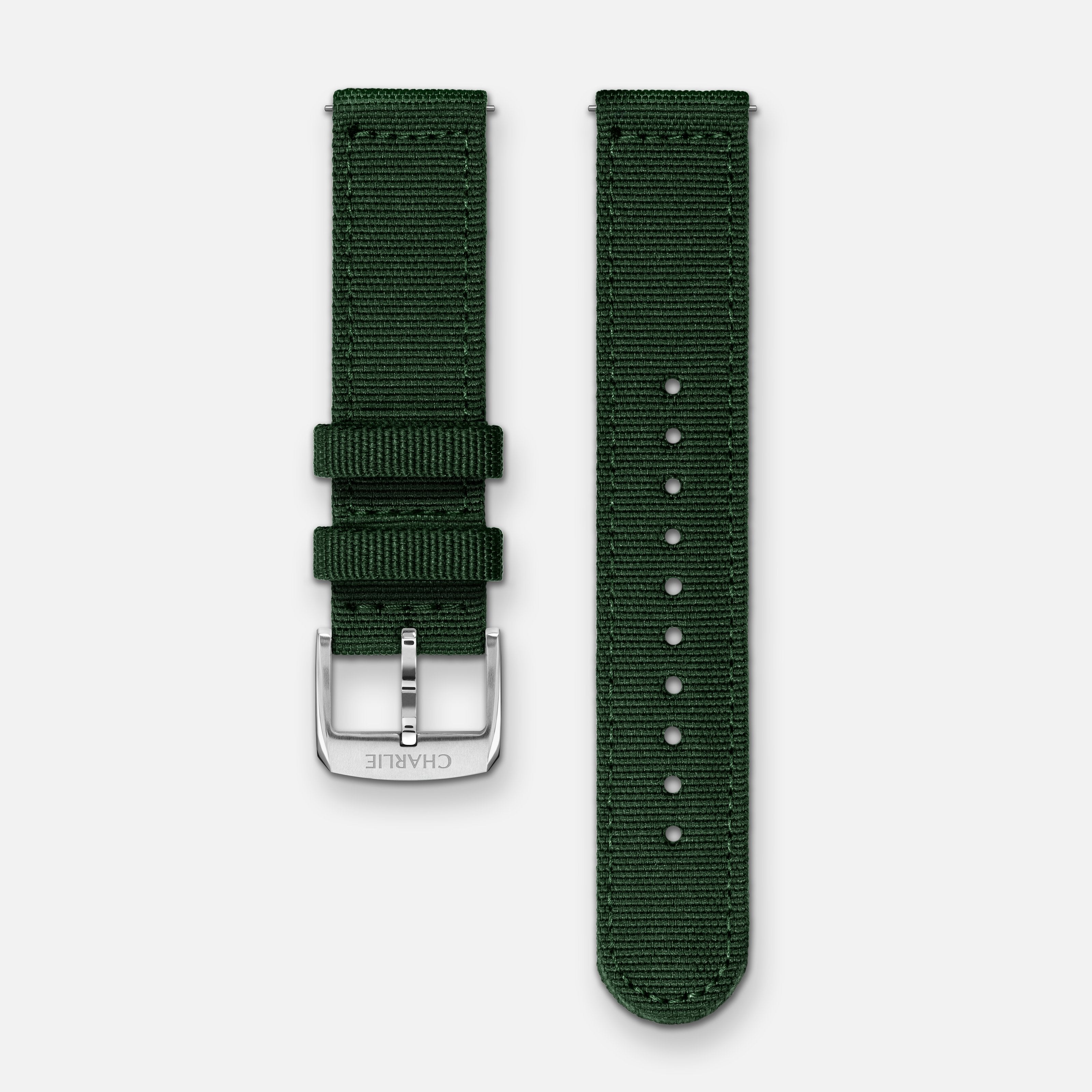 Grönt nylonarmband, 20 mm