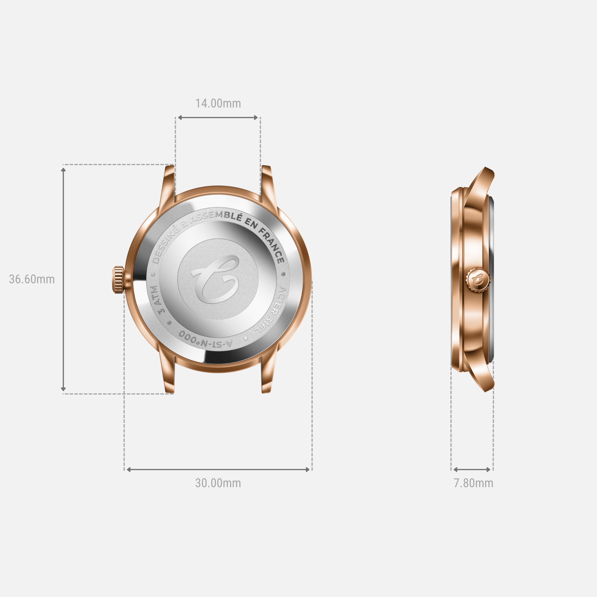 SULLY - Fasi lunari - Oro rosa & Bianco