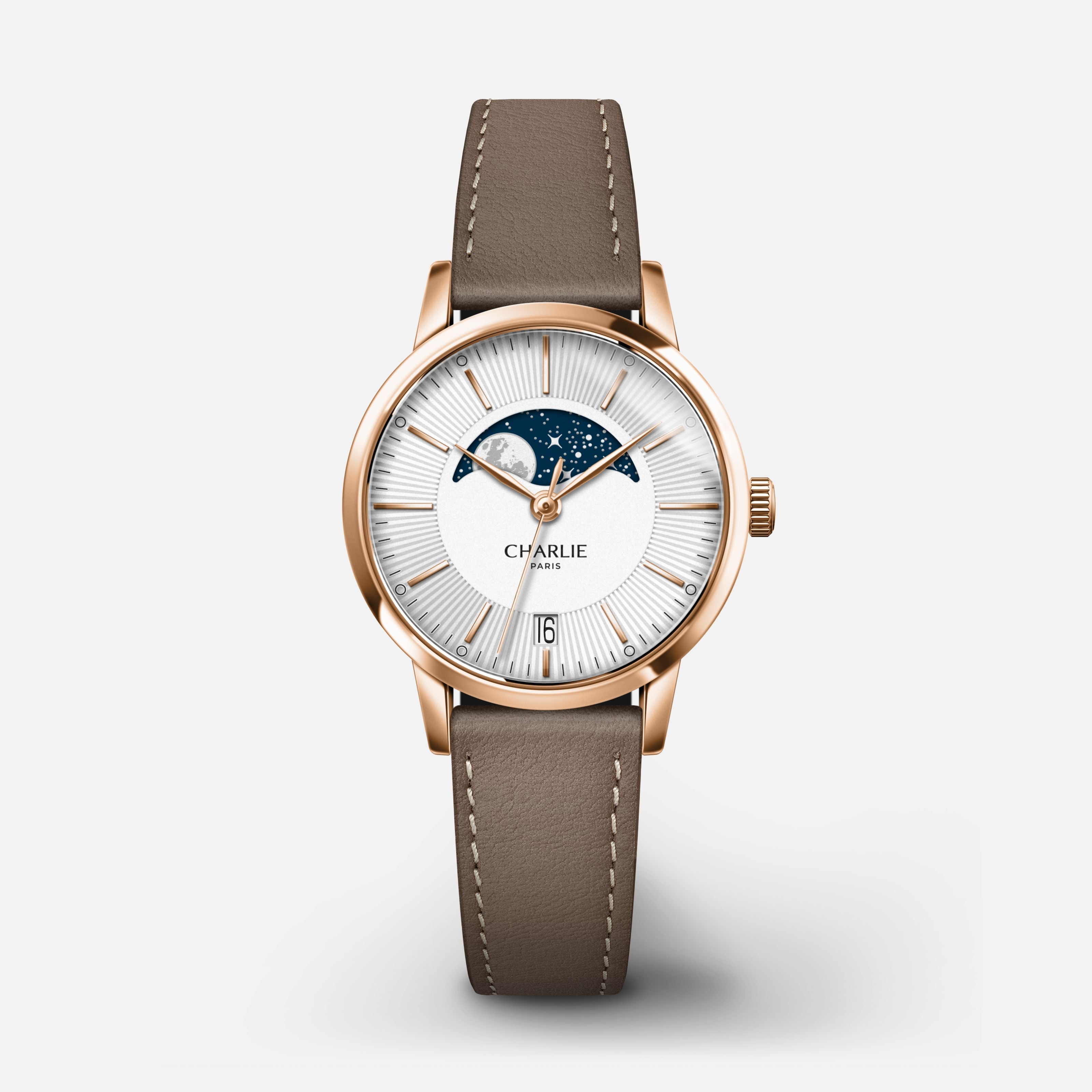 SULLY - Quartz Moon phase - Rose gold 