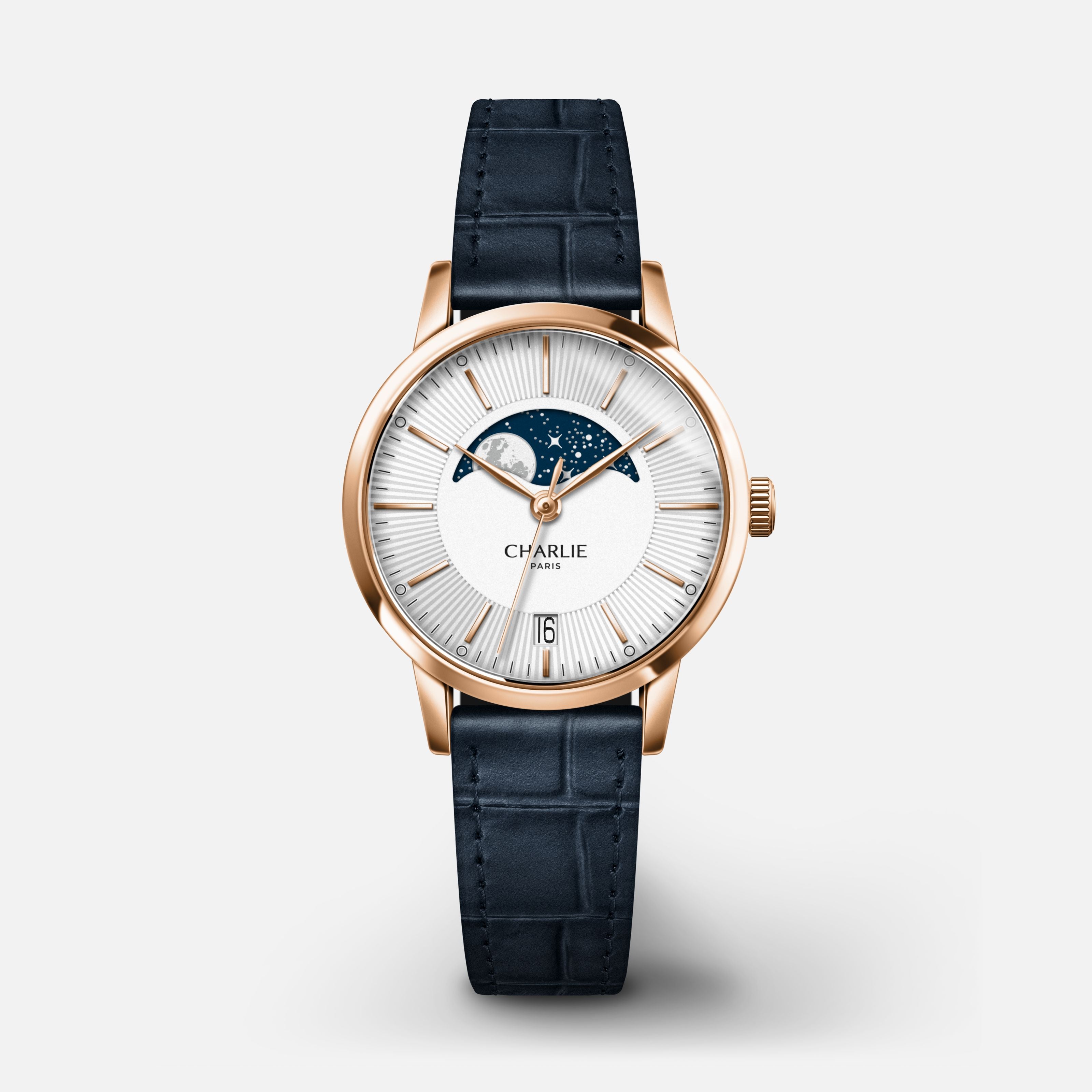 SULLY - Quartz Moon phase - Rose gold 