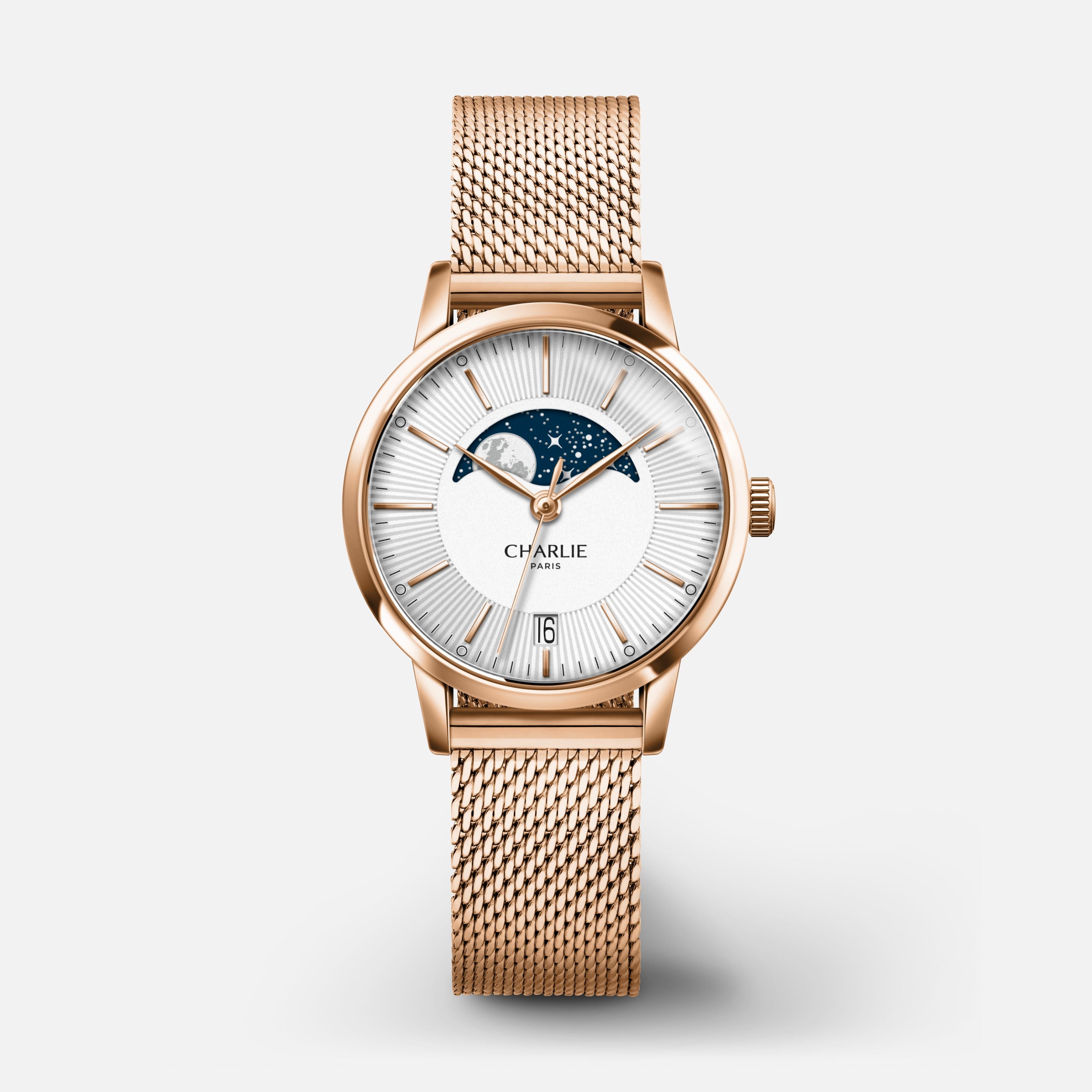 SULLY - Quartz Moon phase - Rose gold 