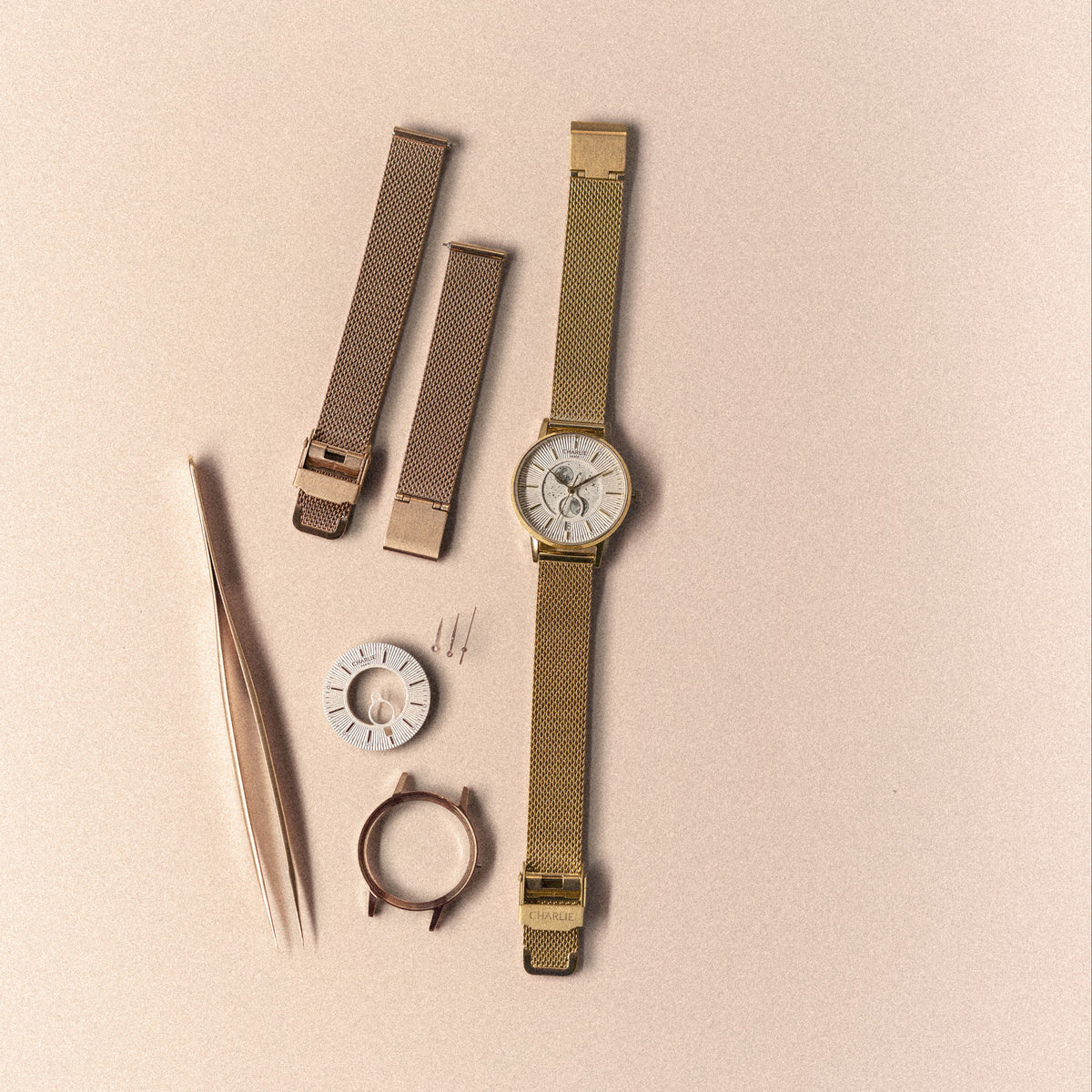 <tc>Strap</tc> 14mm gold Milanese mesh
