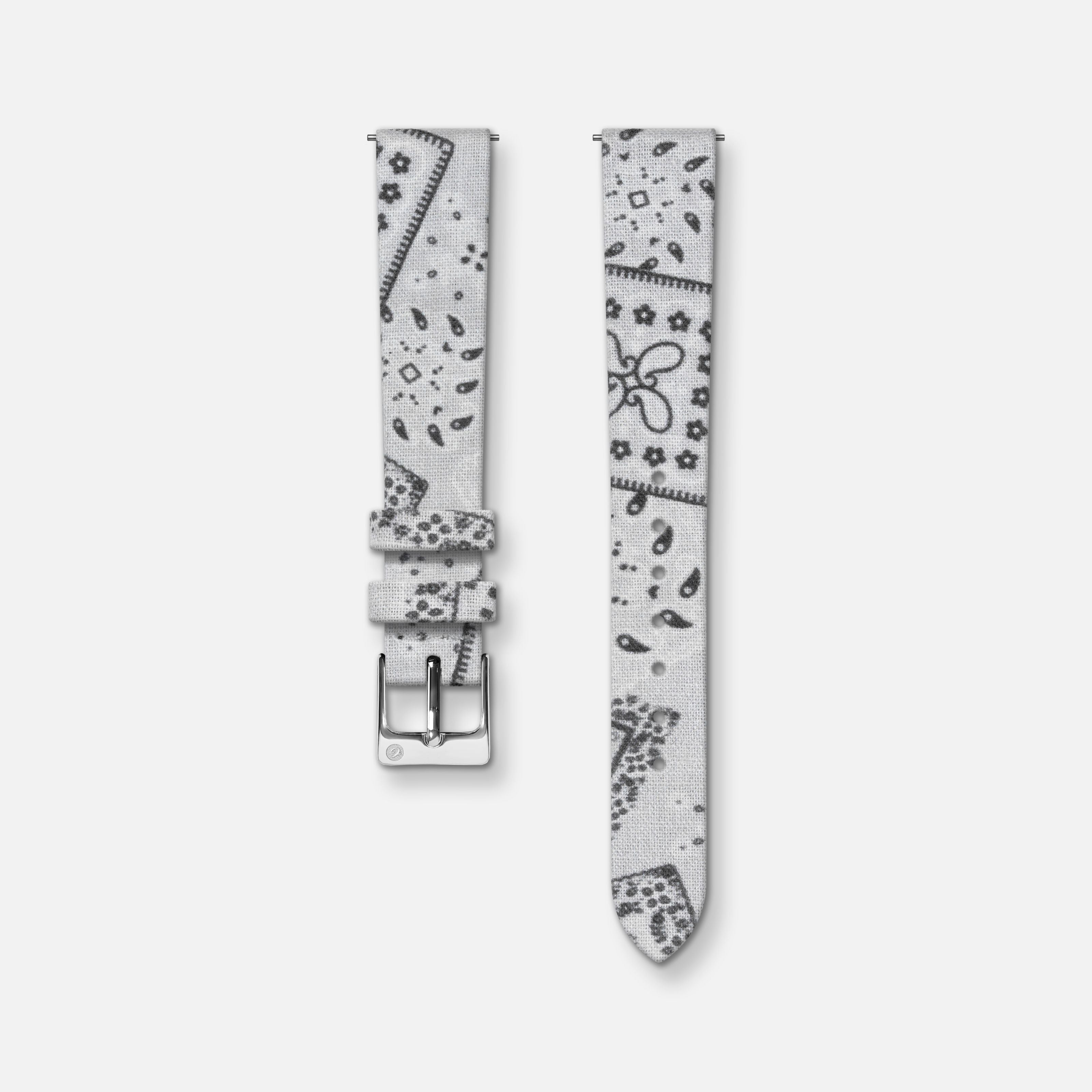<tc>Armband</tc> 14 mm weißer Bandana-Stoff