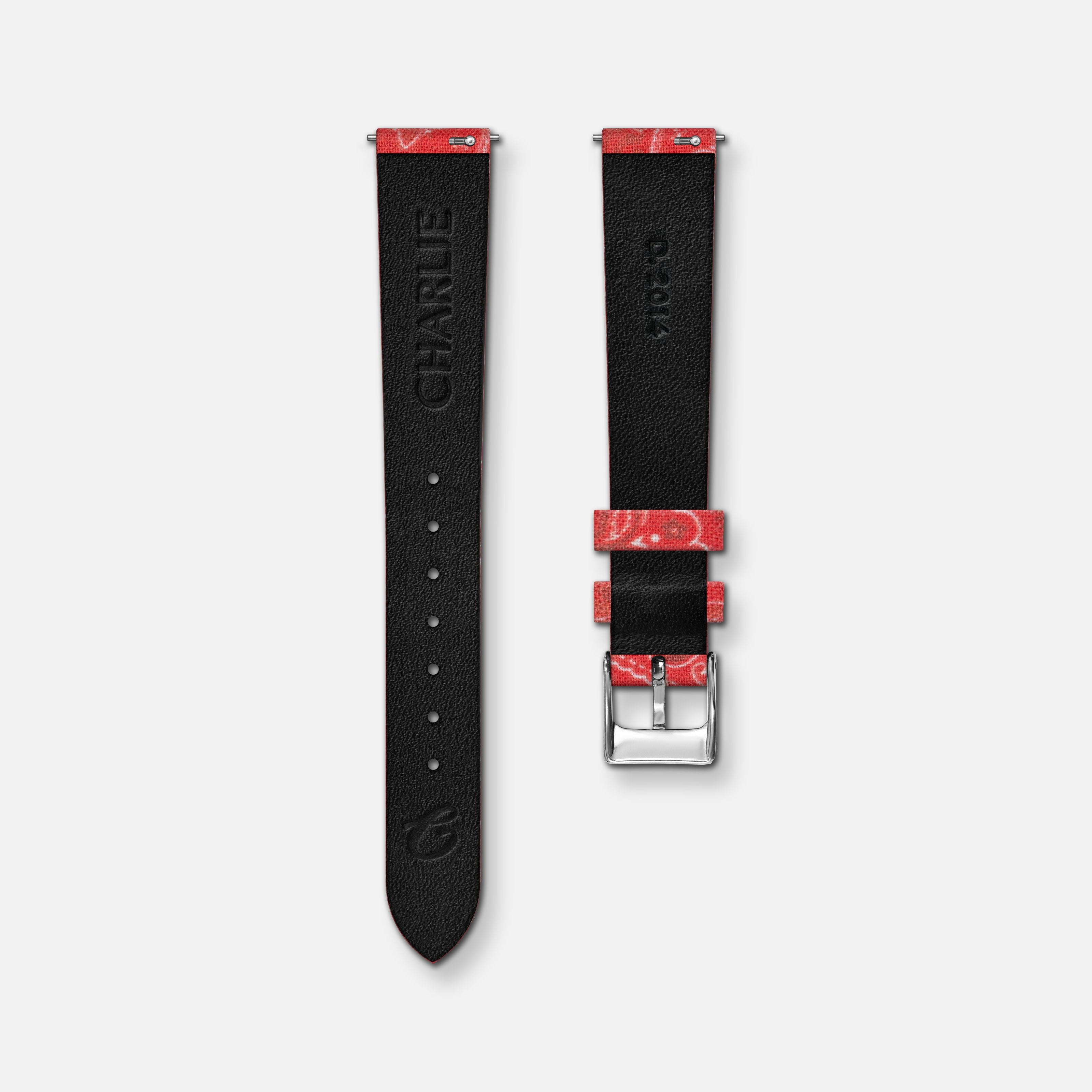<tc>Armband</tc> 14 mm rotes Bandana-Gewebe