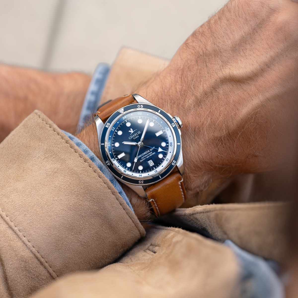 CONCORDIA - Automatikuhr GMT - Blau