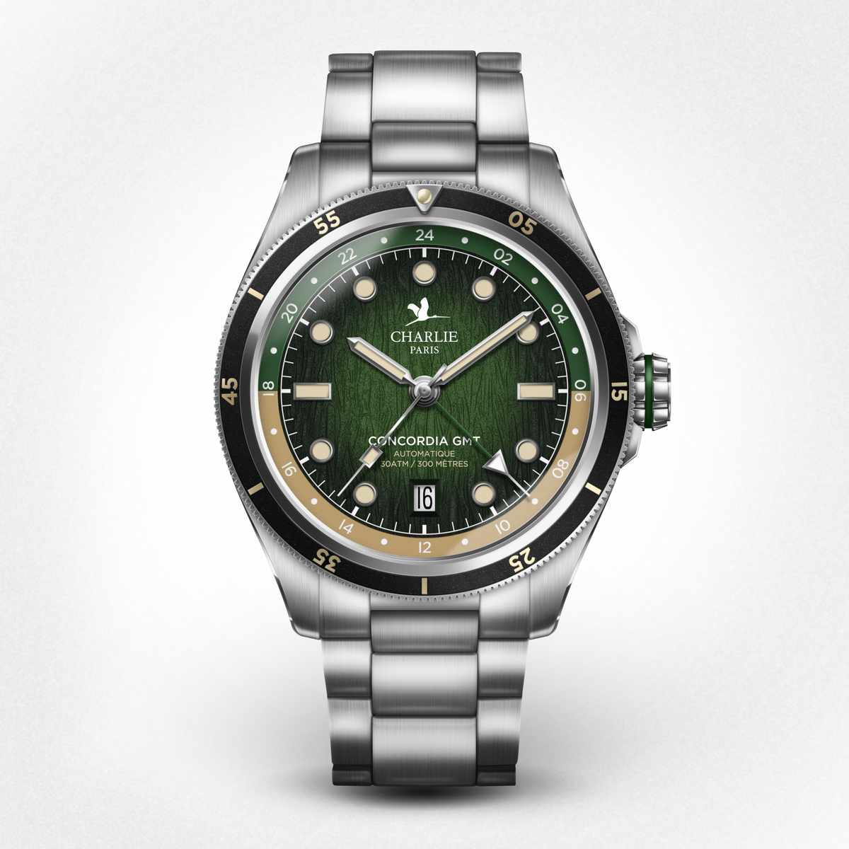 CONCORDIA - Automatic GMT - Latitude 0° - Steel bracelet