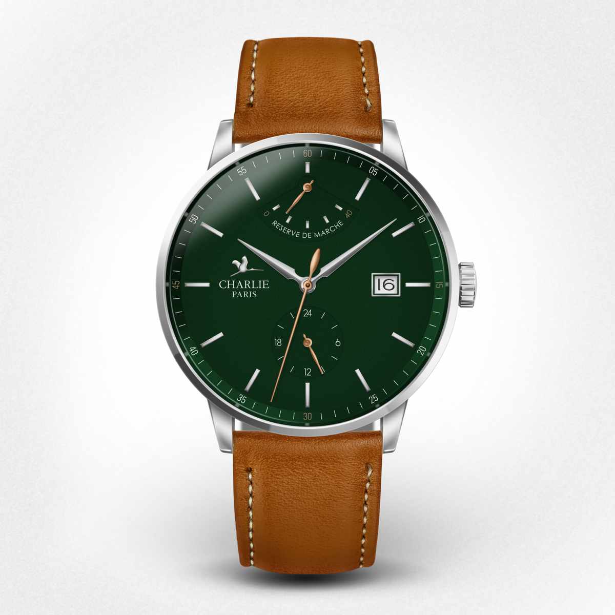 Montre fran aise r serve de marche homme verte Initial r serve