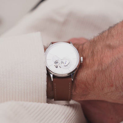 INITIAL - Automatique Cœur Ouvert - Blanc Montres CHARLIE