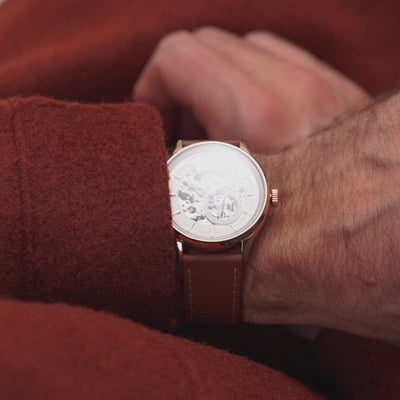 INITIAL - Automatique Squelette - Doré rose Montres CHARLIE