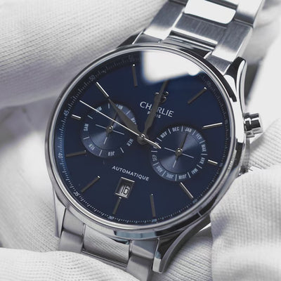 INITIAL - Automatique Calendrier - Bleu Montres CHARLIE
