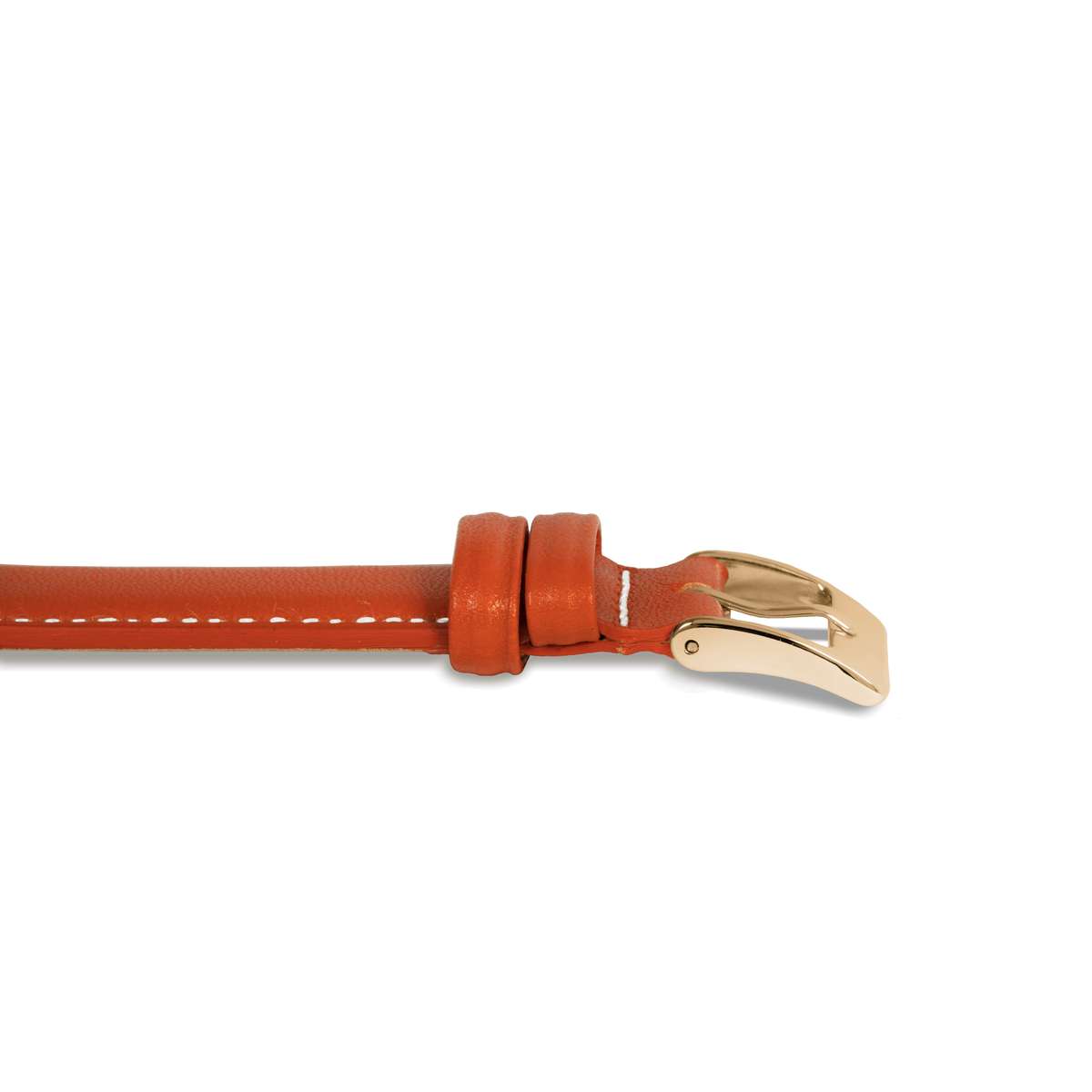 18mm terracotta leather watch strap