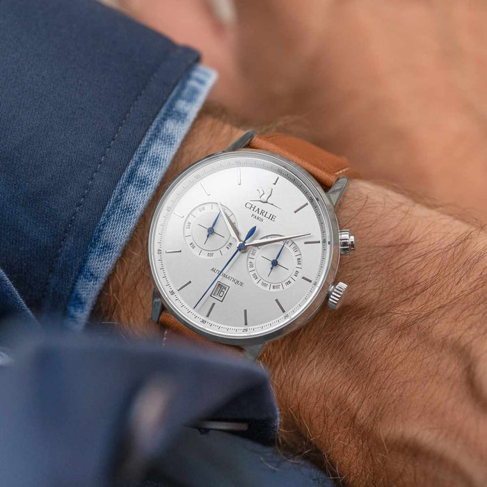 French men's automatic watch - Initial Calendar